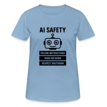 Künstliche Intelligenz - KI Regeln - Frauen T-Shirt atmungsaktiv - Himmelblau - Vorne - AI Model Female 172 light (172cm)