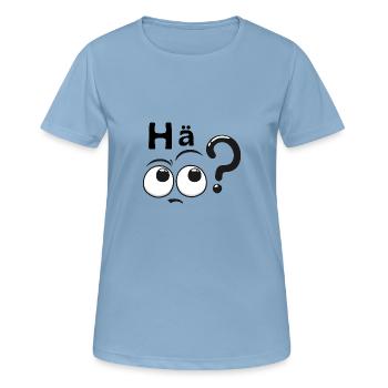 Huh? - Women's Breathable T-Shirt - sky blue - Front - AI Model Female 172 light (172cm)
