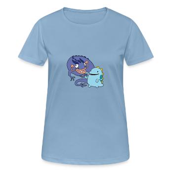 derpy Dragons - Frauen T-Shirt atmungsaktiv - Himmelblau - Vorne - AI Model Female 172 light (172cm)
