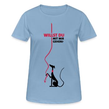 Do you want to - Women's Breathable T-Shirt - sky blue - Front - AI Model Female 172 light (172cm)