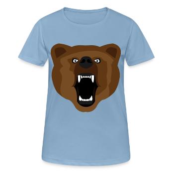 Bear / Bear / Медвед / aggressive - Women's Breathable T-Shirt - sky blue - Front - AI Model Female 172 light (172cm)
