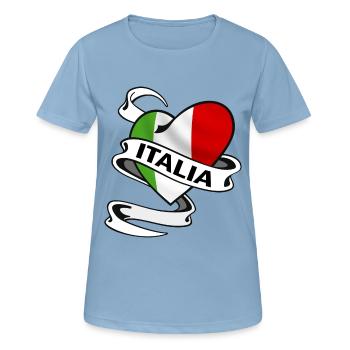 italia heart - T-shirt respirant Femme - bleu ciel - Devant - AI Model Female 172 light (172cm)