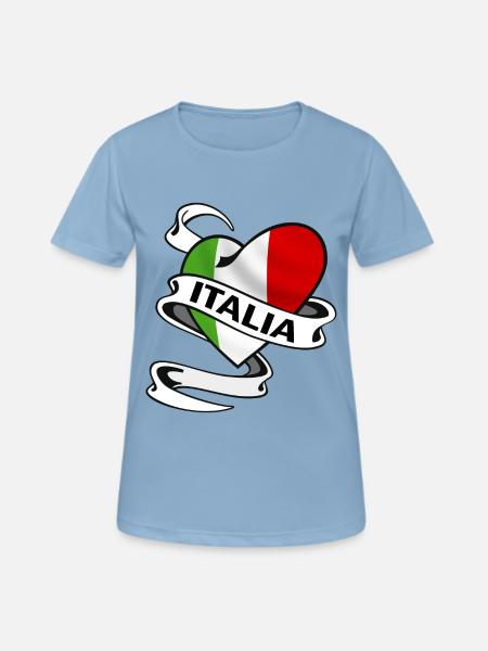 italien herz - Frauen T-Shirt atmungsaktiv - Himmelblau