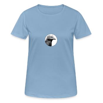 Digital Direkt - Natur Vogel Bird Freedom Freiheit - Frauen T-Shirt atmungsaktiv - Himmelblau - Vorne - AI Model Female 172 light (172cm)