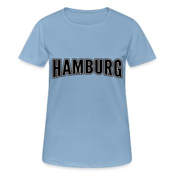 Hambourg - T-shirt respirant Femme - bleu ciel - Devant - AI Model Female 172 light (172cm)