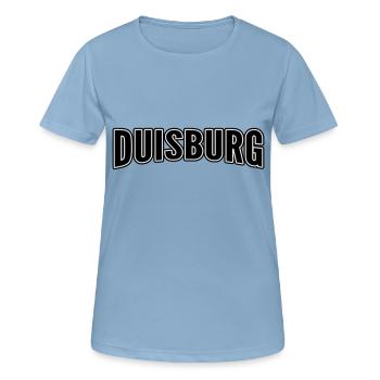 Duisburg - Frauen T-Shirt atmungsaktiv - Himmelblau - Vorne - AI Model Female 172 light (172cm)