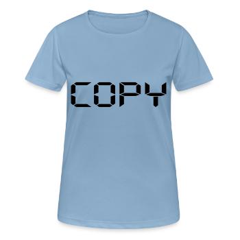 Copy Copy and Paste Vater Sohn Partner Shirt - Frauen T-Shirt atmungsaktiv - Himmelblau - Vorne - AI Model Female 172 light (172cm)