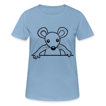 Cute behind the wall - Women's Breathable T-Shirt - sky blue - Front - AI Model Female 172 light (172cm)