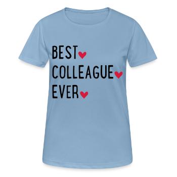 Bester Kollege - Frauen T-Shirt atmungsaktiv - Himmelblau - Vorne - AI Model Female 172 light (172cm)