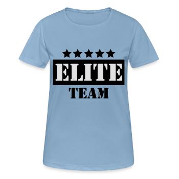 Elite team - Frauen T-Shirt atmungsaktiv - Himmelblau - Vorne - AI Model Female 172 light (172cm)