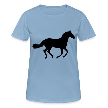 Cheval - T-shirt respirant Femme - bleu ciel - Devant - AI Model Female 172 light (172cm)