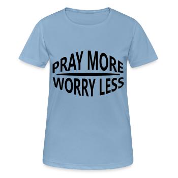 Proverbes chrétiens - T-shirt respirant Femme - bleu ciel - Devant - AI Model Female 172 light (172cm)