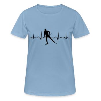 Langlauf Skating Langlauf Langlauf Classic - Frauen T-Shirt atmungsaktiv - Himmelblau - Vorne - AI Model Female 172 light (172cm)