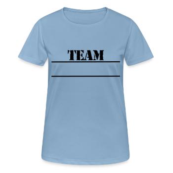 Team Design - T-shirt respirant Femme - bleu ciel - Devant - AI Model Female 172 light (172cm)