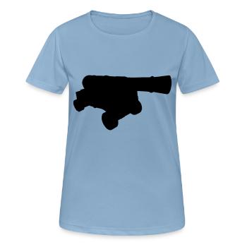 Kanone - Frauen T-Shirt atmungsaktiv - Himmelblau - Vorne - AI Model Female 172 light (172cm)
