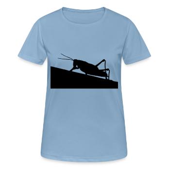 Heuschrecke - Frauen T-Shirt atmungsaktiv - Himmelblau - Vorne - AI Model Female 172 light (172cm)