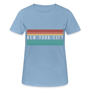 NYC: Perfect Gift & Souvenir - Women's Breathable T-Shirt - sky blue - Front - AI Model Female 172 light (172cm)