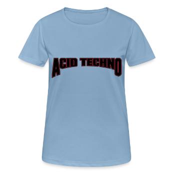 Acid Techno - T-shirt respirant Femme - bleu ciel - Devant - AI Model Female 172 light (172cm)