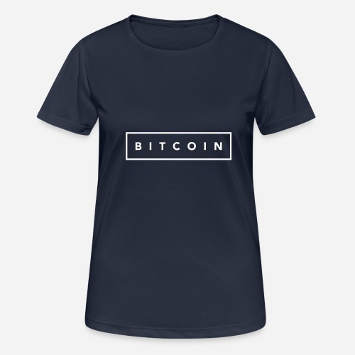 Bitcoin hvide firkant - Dame T-shirt svedtransporterende