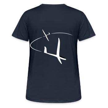 Glider Gliding Gliding Glider - Women's Breathable T-Shirt - dark navy - Back - AI Model Female 172 light (172cm)
