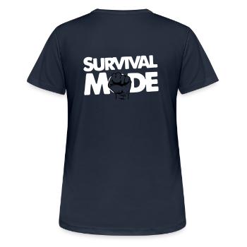 Survival Mode - Frauen T-Shirt atmungsaktiv - Dunkelnavy - Hinten - AI Model Female 172 light (172cm)