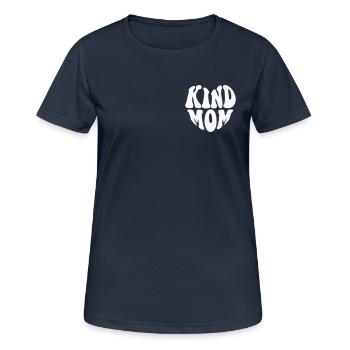Kind Mom Heart Logo – Anpassbare Farbe - Frauen T-Shirt atmungsaktiv - Dunkelnavy - Vorne - AI Model Female 172 light (172cm)
