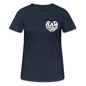 Rad Stepmom – Vintage Heart (Custom Color) - Frauen T-Shirt atmungsaktiv - Dunkelnavy - Vorne - AI Model Female 172 light (172cm)