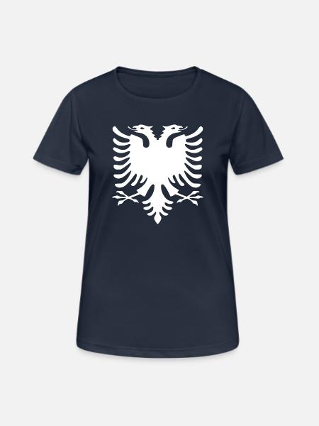 albanie white 2013 800.dpi - Frauen T-Shirt atmungsaktiv - Dunkelnavy