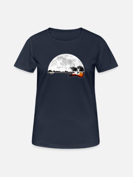 Gitarre Natur - Frauen T-Shirt atmungsaktiv - Dunkelnavy