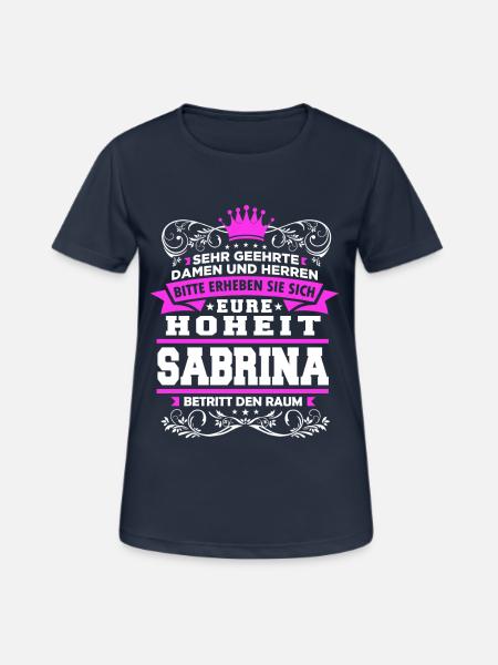 Eure Hoheit - Sabrina - Frauen T-Shirt atmungsaktiv - Dunkelnavy
