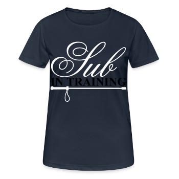 Sub in training - Frauen T-Shirt atmungsaktiv - Dunkelnavy - Vorne - AI Model Female 172 light (172cm)
