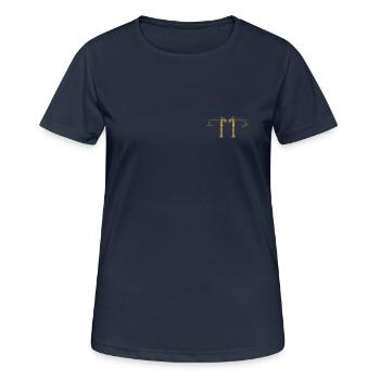 Chemise de grue grue à tour grue - T-shirt respirant Femme - bleu marine foncé - Devant - AI Model Female 172 light (172cm)