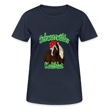 Schwarzwälder Kaltblut - Frauen T-Shirt atmungsaktiv - Dunkelnavy - Vorne - AI Model Female 172 light (172cm)