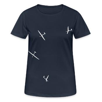 Glider Gliding Gliding Glider - Women's Breathable T-Shirt - dark navy - Front - AI Model Female 172 light (172cm)