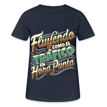 Flowing at rush hour - Women's Breathable T-Shirt - dark navy - Front - AI Model Female 172 light (172cm)