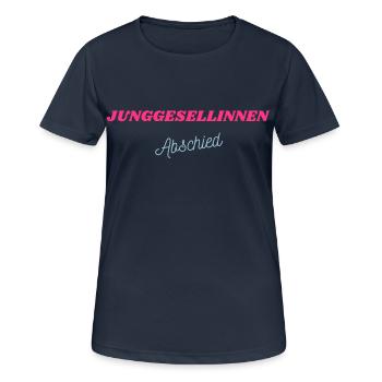 Junggesellinnenabschied - JGA - Frauen T-Shirt atmungsaktiv - Dunkelnavy - Vorne - AI Model Female 172 light (172cm)