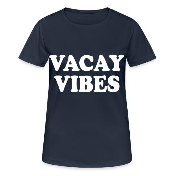 Vacay vibes - T-shirt respirant Femme - bleu marine foncé - Devant - AI Model Female 172 light (172cm)