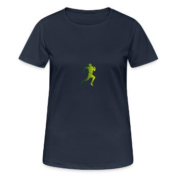 coureur - T-shirt respirant Femme - bleu marine foncé - Devant - AI Model Female 172 light (172cm)