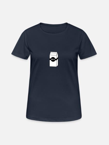 Milch - Milk - Frauen T-Shirt atmungsaktiv - Dunkelnavy