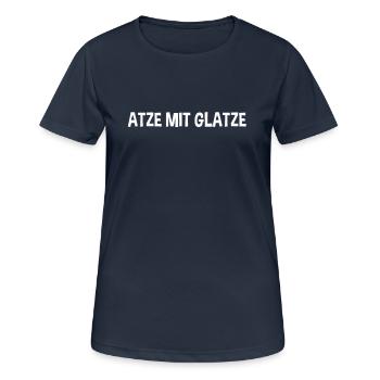Atze Mit Glatze - Frauen T-Shirt atmungsaktiv - Dunkelnavy - Vorne - AI Model Female 172 light (172cm)