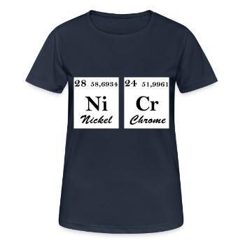 Nickel Chrome - T-shirt respirant Femme - bleu marine foncé - Devant - AI Model Female 172 light (172cm)