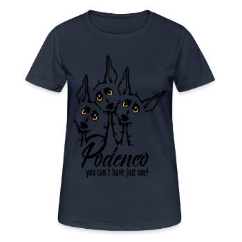 Podi Rudel - Frauen T-Shirt atmungsaktiv - Dunkelnavy - Vorne - AI Model Female 172 light (172cm)