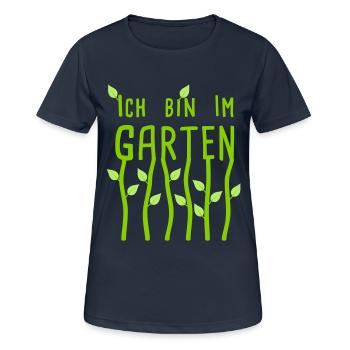 Garten - Ich bin im Garten - Frauen T-Shirt atmungsaktiv - Dunkelnavy - Vorne - AI Model Female 172 light (172cm)