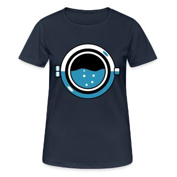 Waschmaschine - Frauen T-Shirt atmungsaktiv - Dunkelnavy - Vorne - AI Model Female 172 light (172cm)