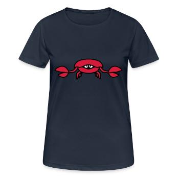 underwater_crab_3c - T-shirt respirant Femme - bleu marine foncé - Devant - AI Model Female 172 light (172cm)