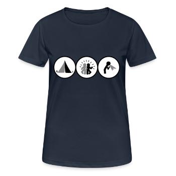 Festival - T-shirt respirant Femme - bleu marine foncé - Devant - AI Model Female 172 light (172cm)