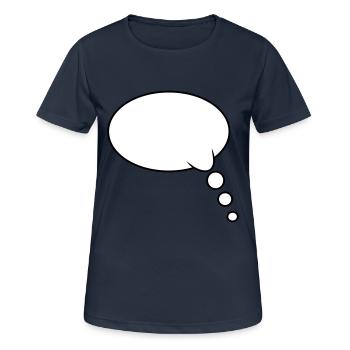 Denkblase Design - Frauen T-Shirt atmungsaktiv - Dunkelnavy - Vorne - AI Model Female 172 light (172cm)