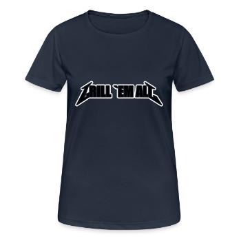 Grill em All 2 - Frauen T-Shirt atmungsaktiv - Dunkelnavy - Vorne - AI Model Female 172 light (172cm)