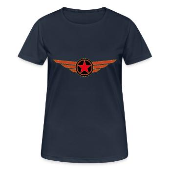 Medaille - T-shirt respirant Femme - bleu marine foncé - Devant - AI Model Female 172 light (172cm)