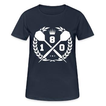 fléchettes fléchette flèche 180 couronne - T-shirt respirant Femme - bleu marine foncé - Devant - AI Model Female 172 light (172cm)
